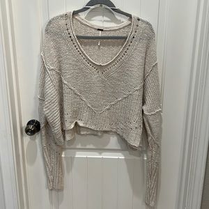 Free people cream oversized sweater